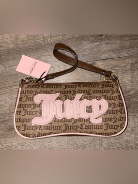 Y2K Juicy Couture Pink Logo Canvas Mini Bag
